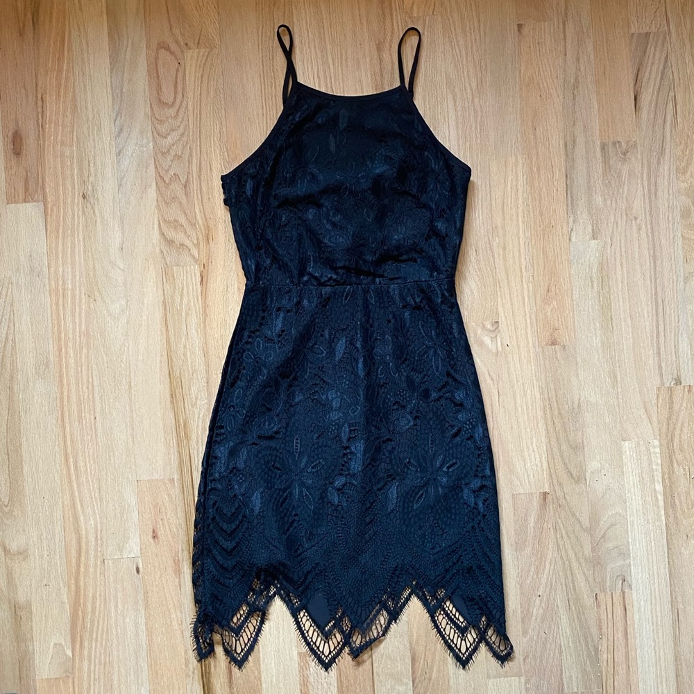 Missguided Black Lace Dress
